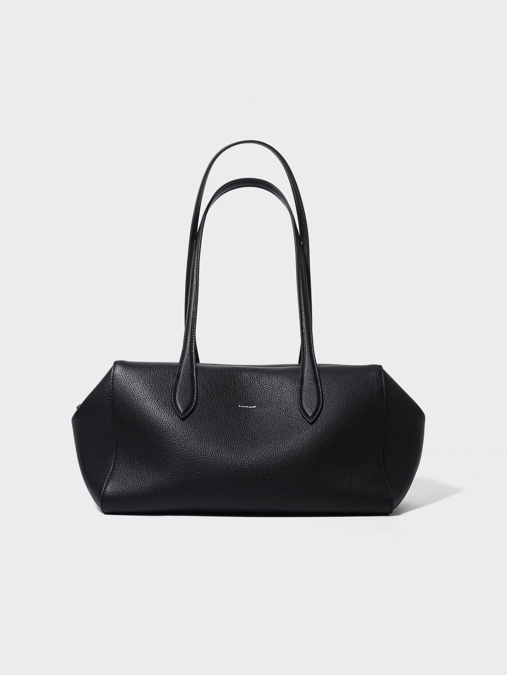 Sarah Express Solid Leather Tote Business Commuter Handbag Black