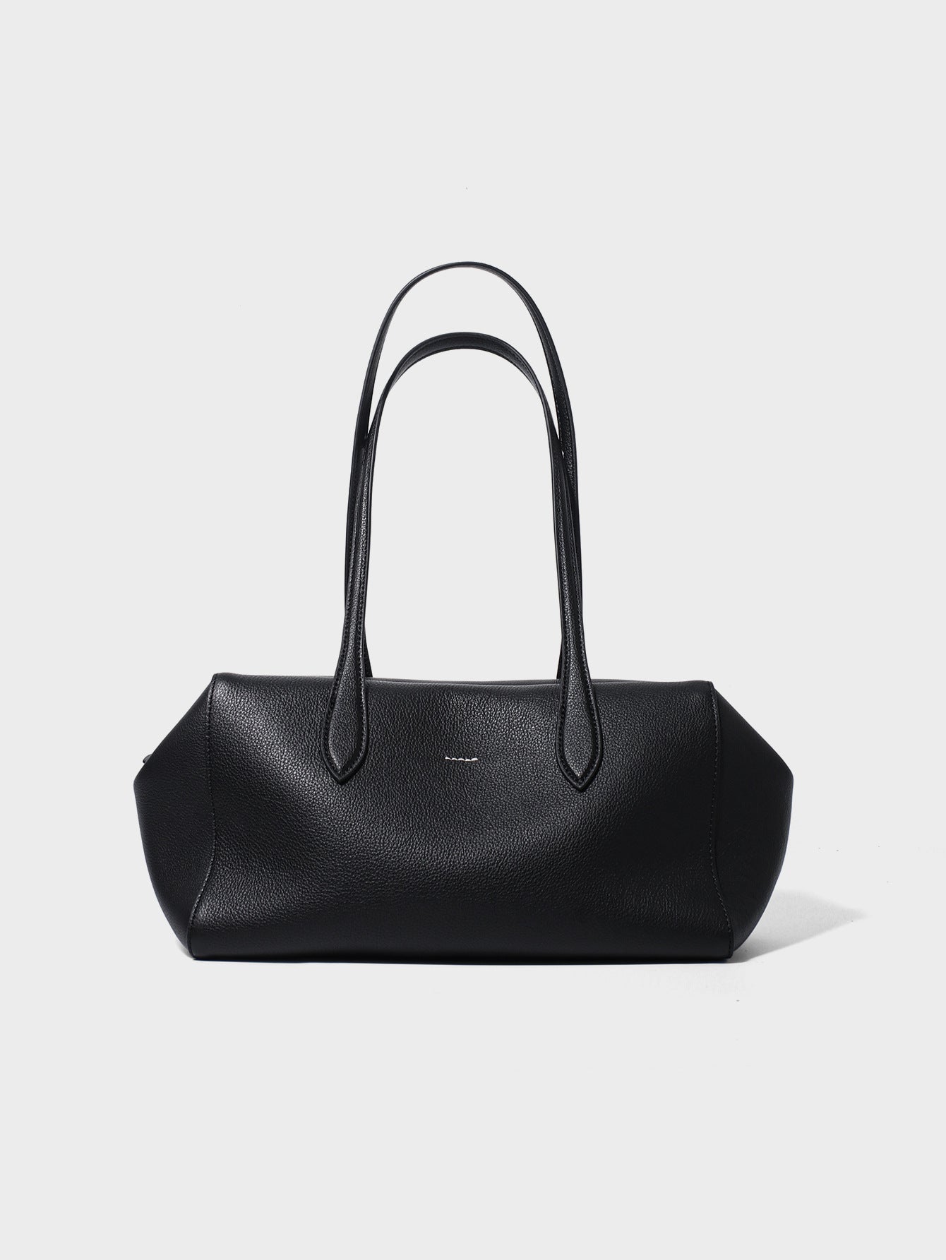 Sarah Express Solid Leather Tote Business Commuter Handbag Black