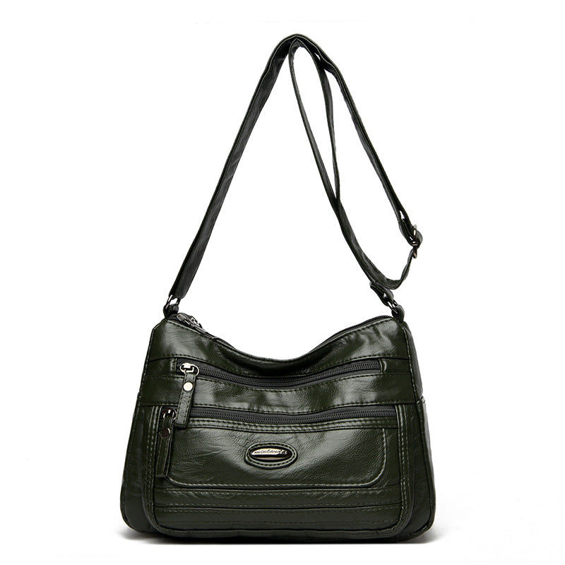 Sarah Express Lightweight Soft PU Crossbody Shoulder Bag Green