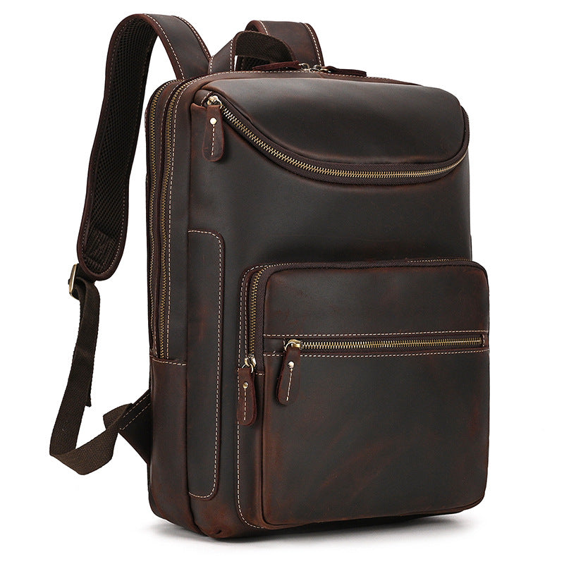 Sarah Express Vintage Cowhide Leather Travel Backpack