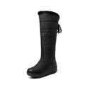 Sarah Express Women's Wedge Heel High-Top Snow Boots Black