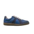 Sarah Express Women's Retro Patchwork Lace-Up Flats Dark Blue