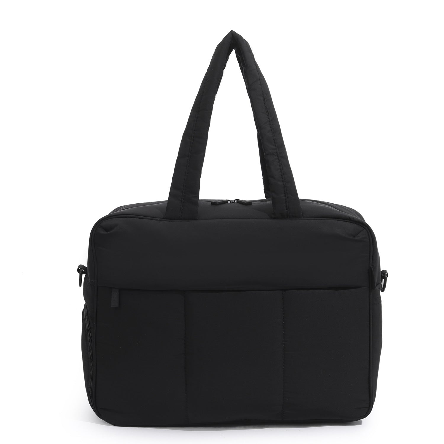 Sarah Express Nylon Travel Duffle With Shoe Compartment Black