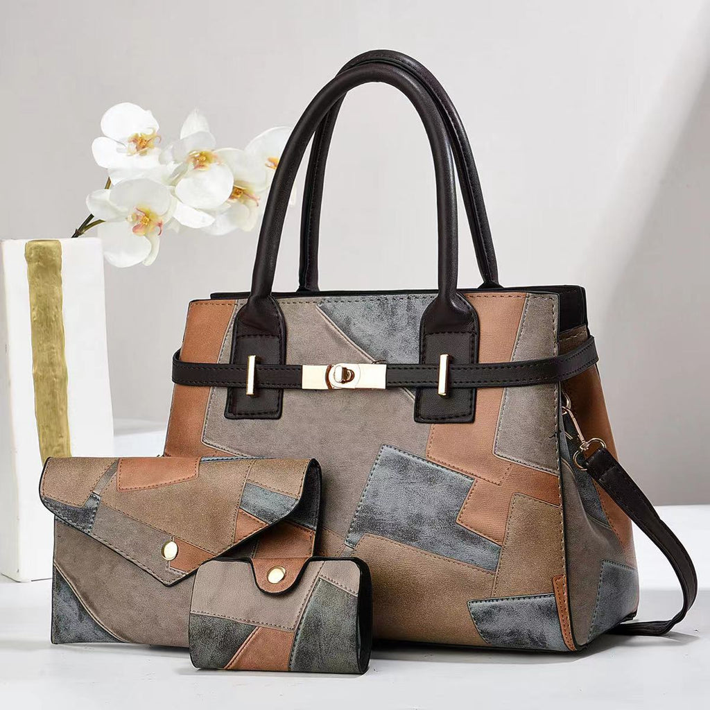 Sarah Express Three-Piece PU Leather Crossbody Bag Set