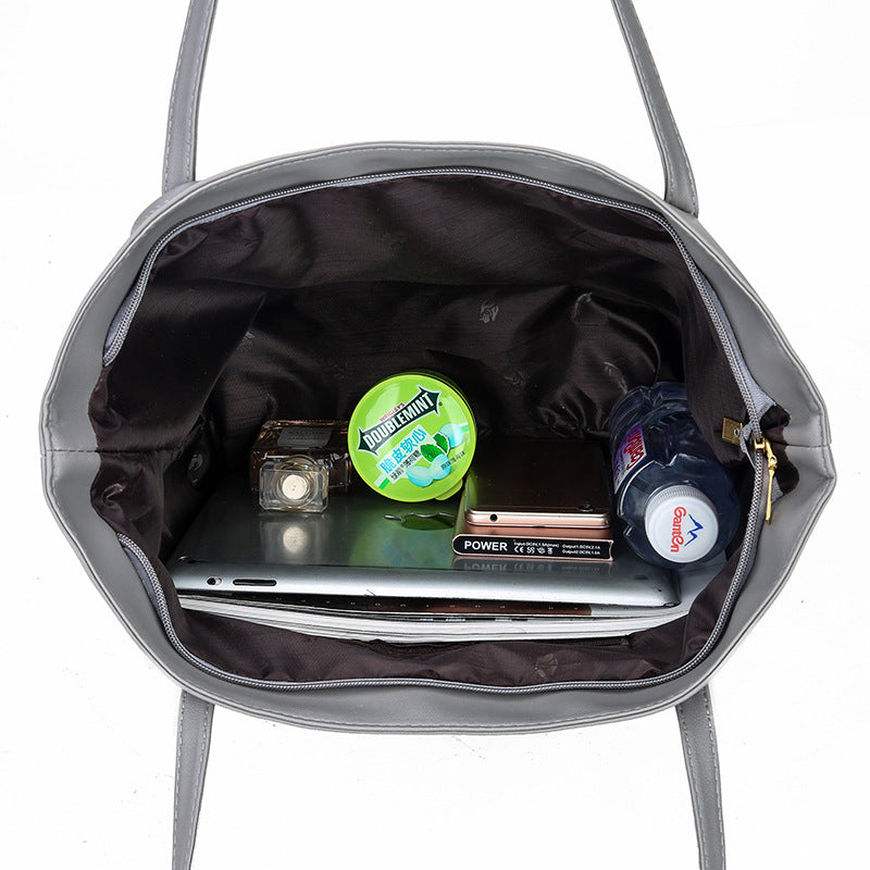 Sarah Express Large Capacity Patchwork PU Leather Tote
