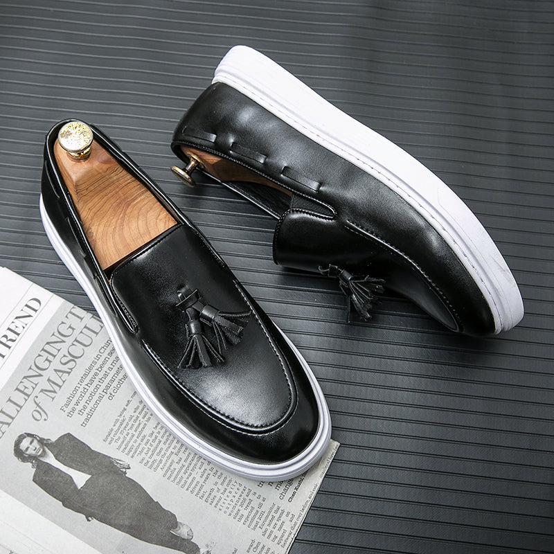 Sarah Express Men's Tassel Slip-On Pointed Toe Loafers