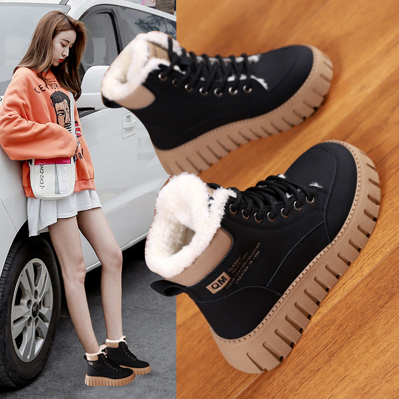 Sarah Express Fleece-Lined High-Top Platform Boots