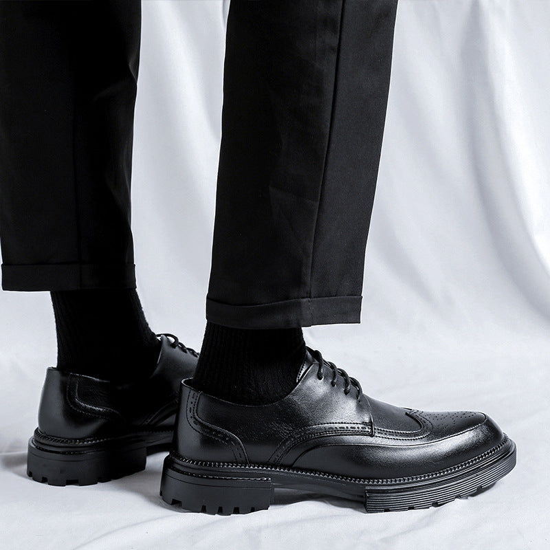 Sarah Express Casual Brogue Platform Leather Shoes