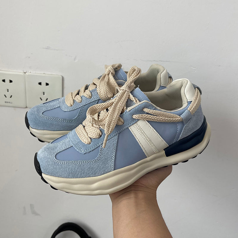 Sarah Express Casual Lace-Up Sneakers With Stitching Details