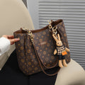 Sarah Express Printed Tote Bag with Chain Detail Viney