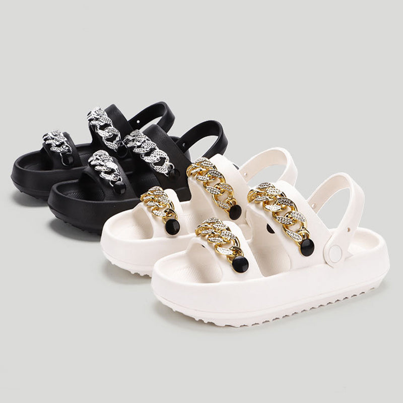 Sarah Express Chunky Chain Platform Sandals