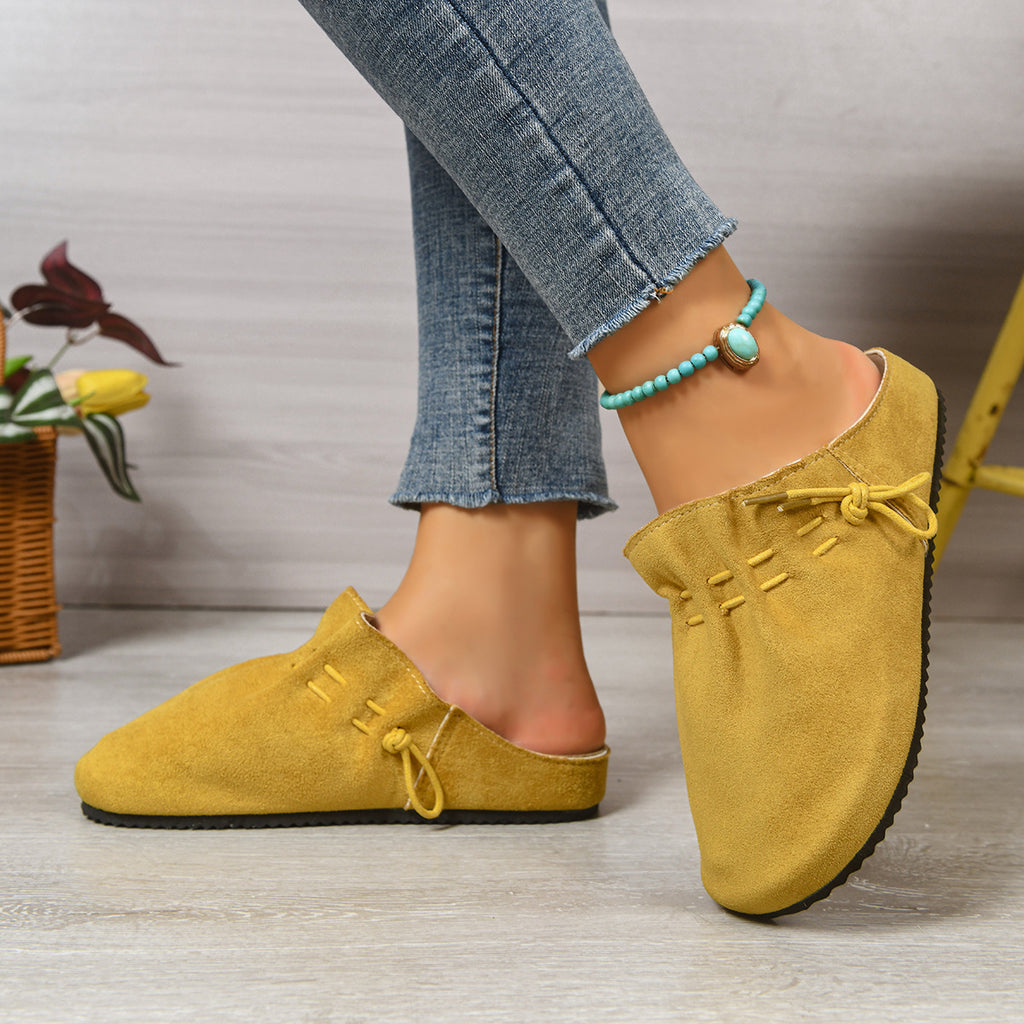 Sarah Express Retro Crisscross Strap Slip-On Slippers