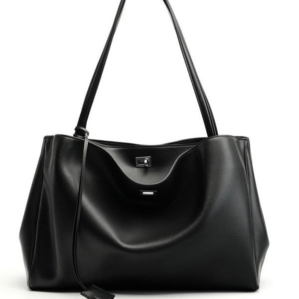 Sarah Express Structured Leather Crossbody Bag with Buckle