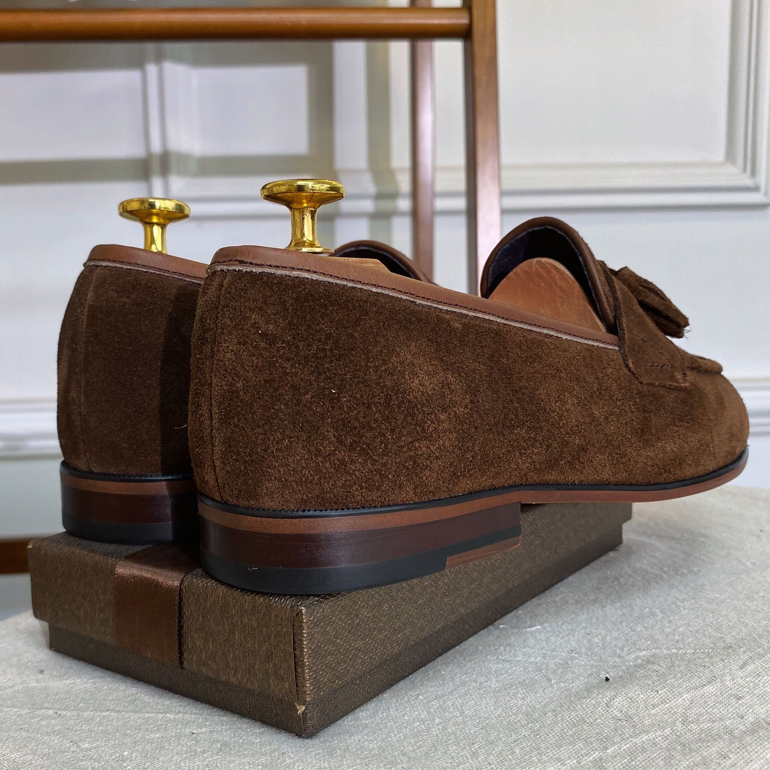 Sarah Express Men's Cowhide Tassel Loafers