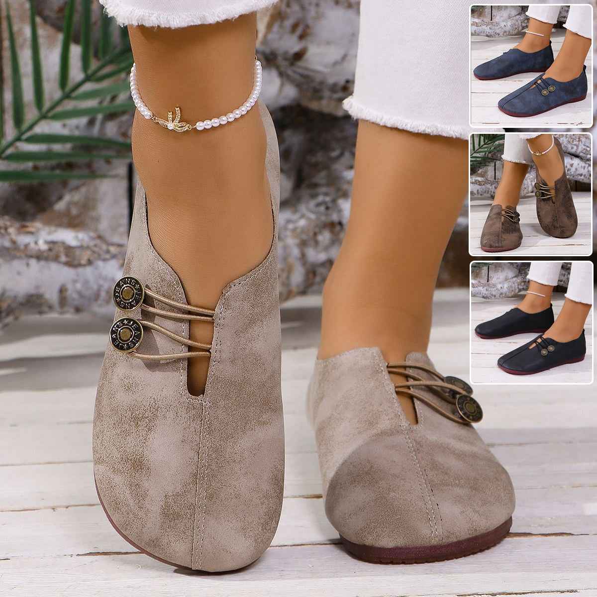 Sarah Express PU Leather Slip-On Sandals