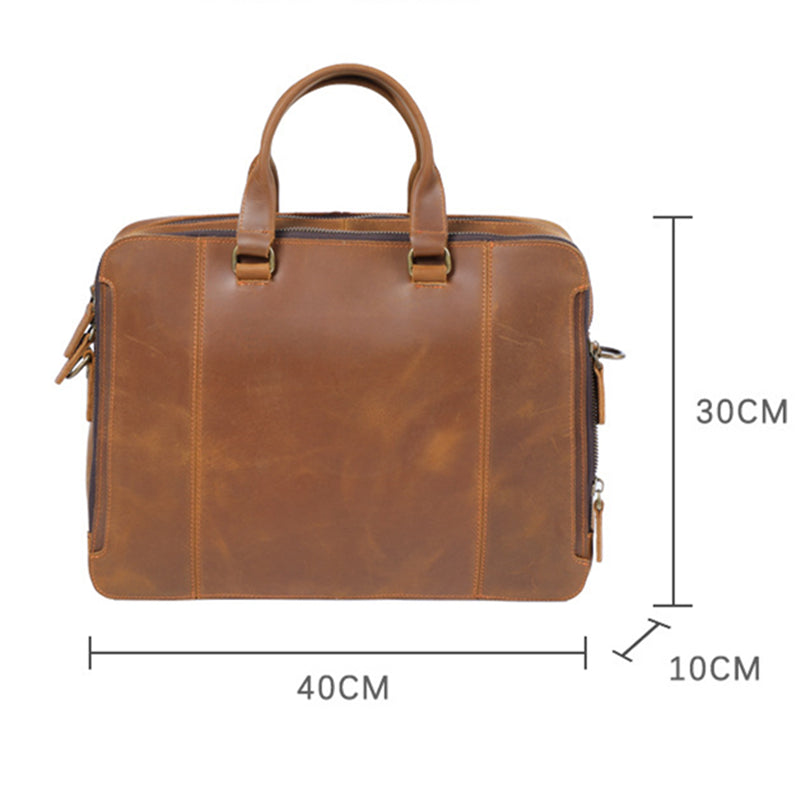 Sarah Express Retro Casual Leather Laptop Business Bag