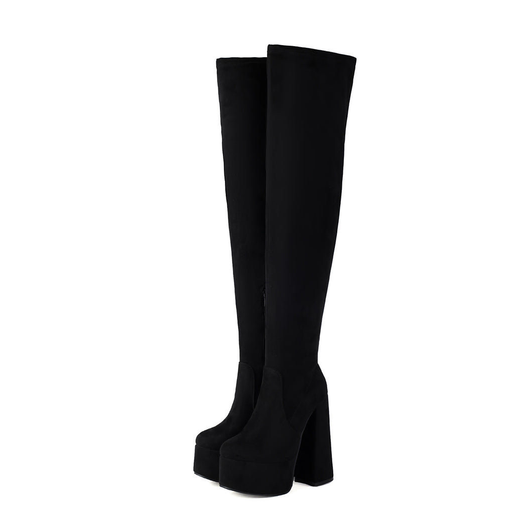 Sarah Express Over-the-Knee Chunky Platform Boots
