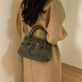 Sarah Express Matte Finish Horizontal Square Crossbody Bag Green