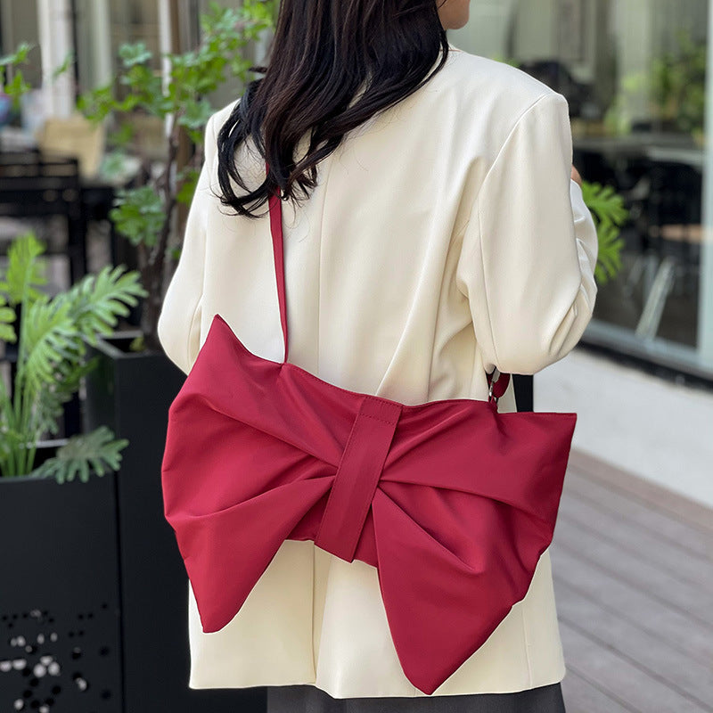 Sarah Express Korean Style Chic Bow Canvas Tote