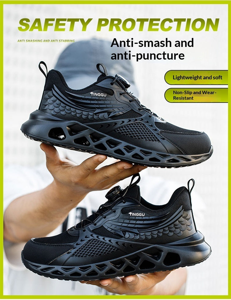 Sarah Express Men's Steel Toe Breathable Work Shoes