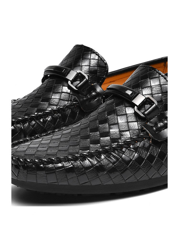 Sarah Express Men's Woven Texture Casual Loafers