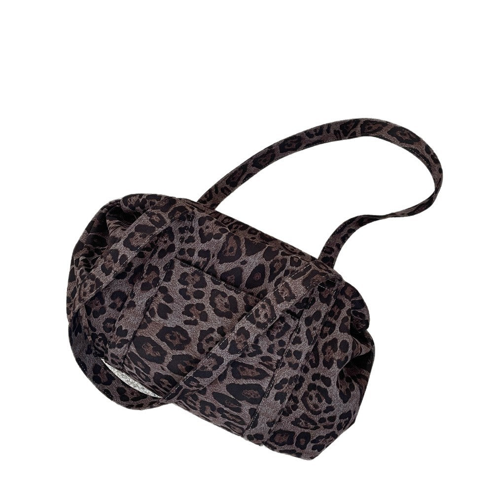 Sarah Express Leopard Print Soft Suede Tote Bag