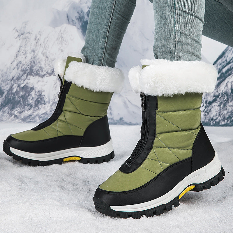 Sarah Express Women's Lightweight Platform Zipper Ankle Boots