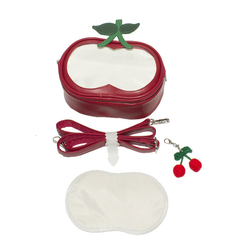 Sarah Express Cute Mini Oval Patchwork Crossbody Bag Red