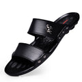 Sarah Express Men's Casual Open Toe Slip-On Slippers Black