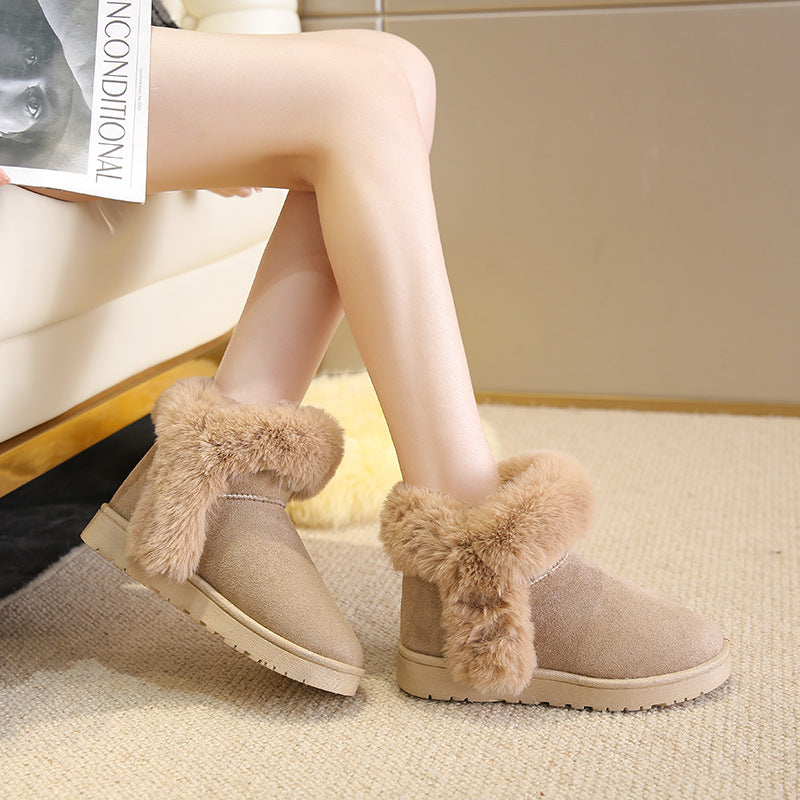 Sarah Express Women's Fluffy Platform Winter Snow Boots