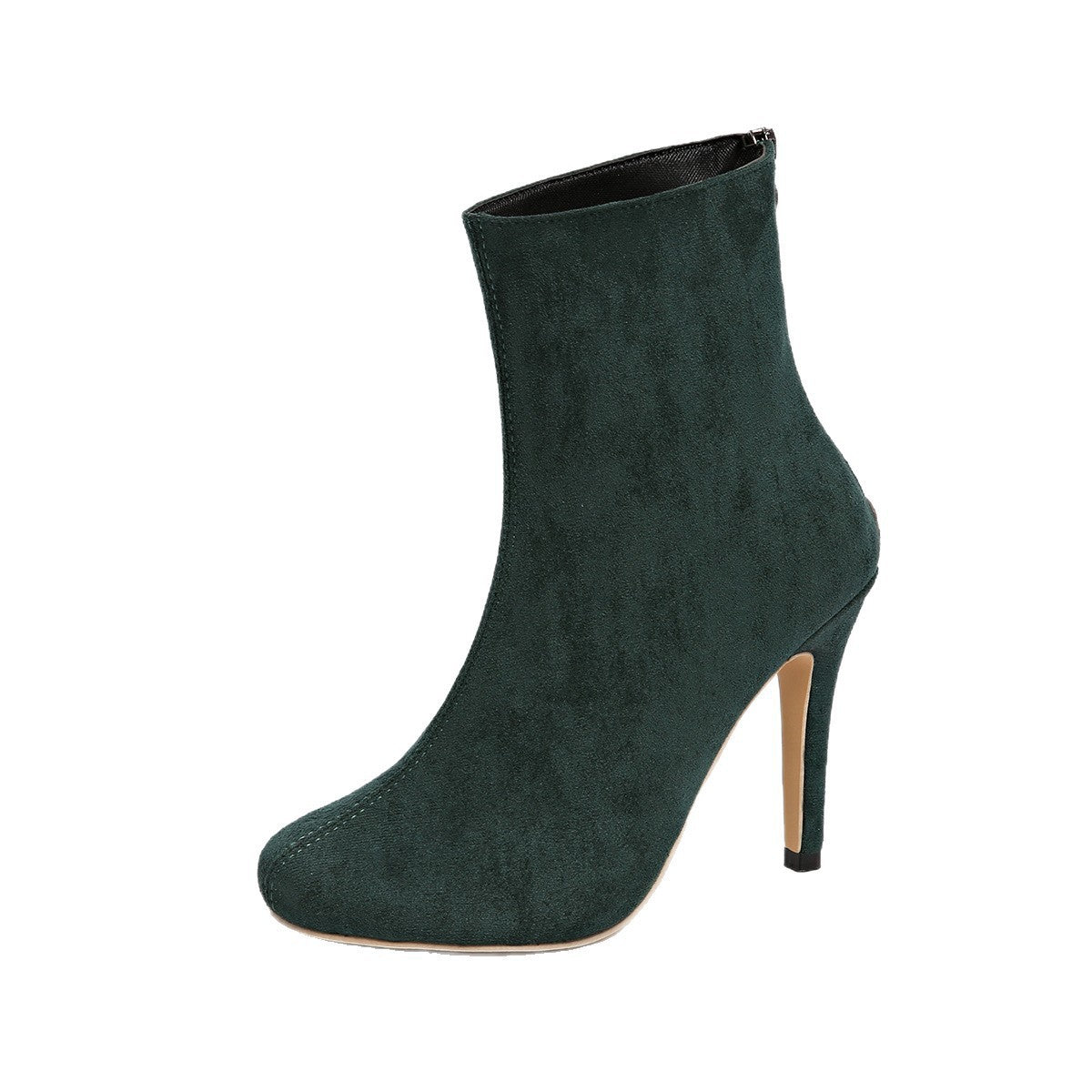 Sarah Express Women's Suede Pointed Toe Stiletto Boots