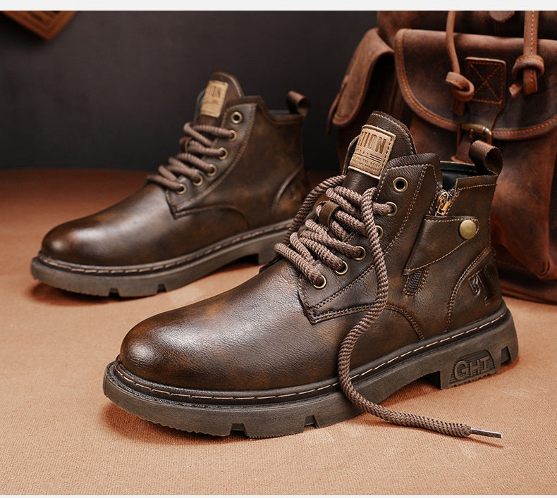 Sarah Express Retro British Style Men's Martin Boots