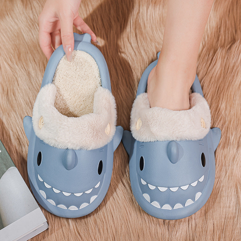Sarah Express Unisex Shark House Slippers with Button