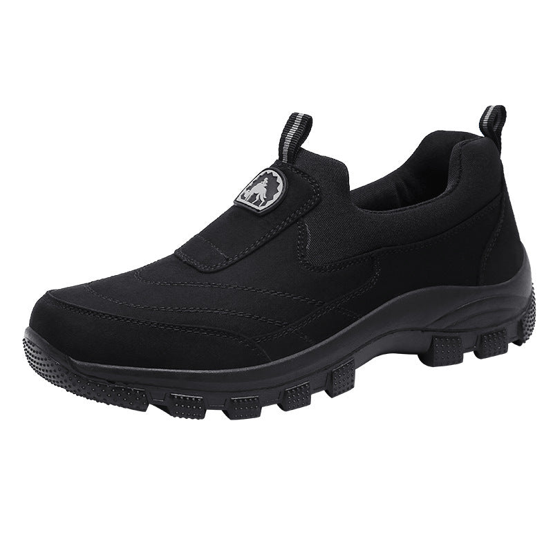 Sarah Express Men's Suede Casual Slip-On Loafers Black