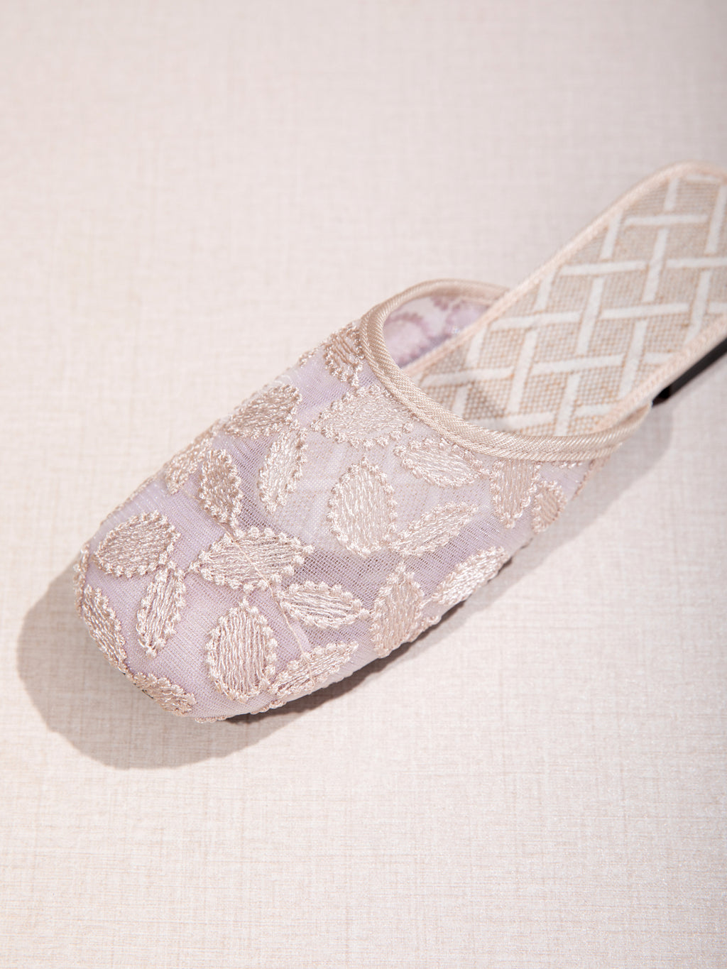Sarah Express Women's Embroidered Mesh Mule Flats