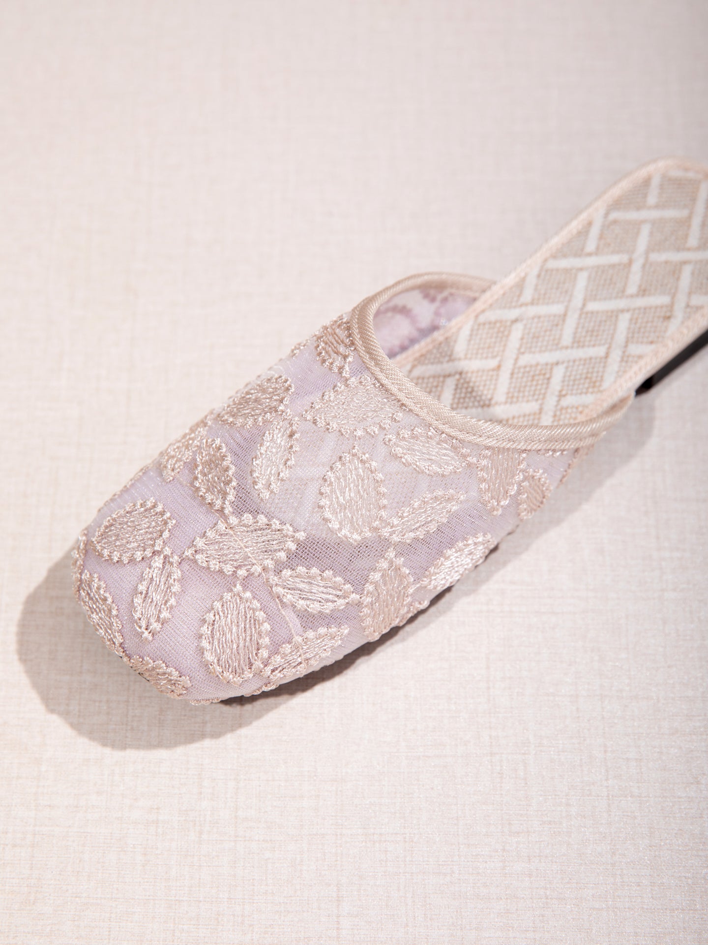 Sarah Express Women's Embroidered Mesh Mule Flats