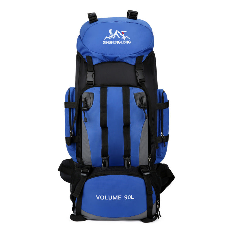 Sarah Express Large Capacity Outdoor Hiking Backpack Blue