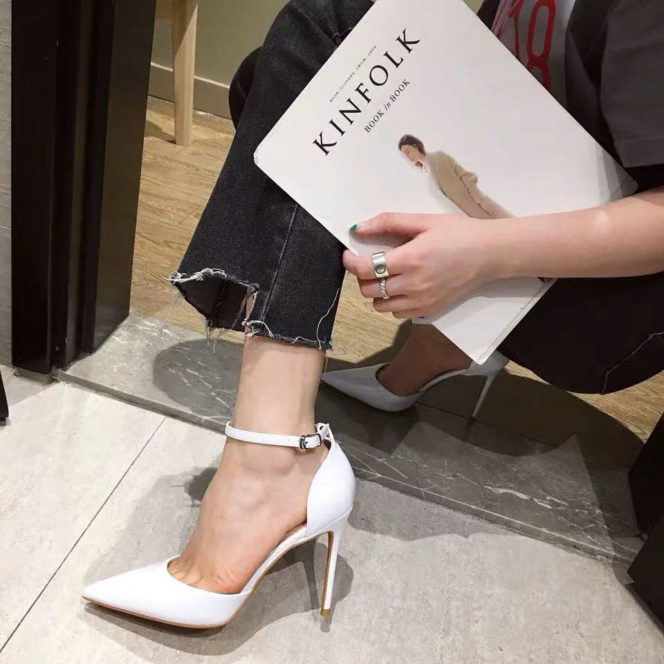 Sarah Express Pointed Toe Stiletto Ankle Strap Sandals