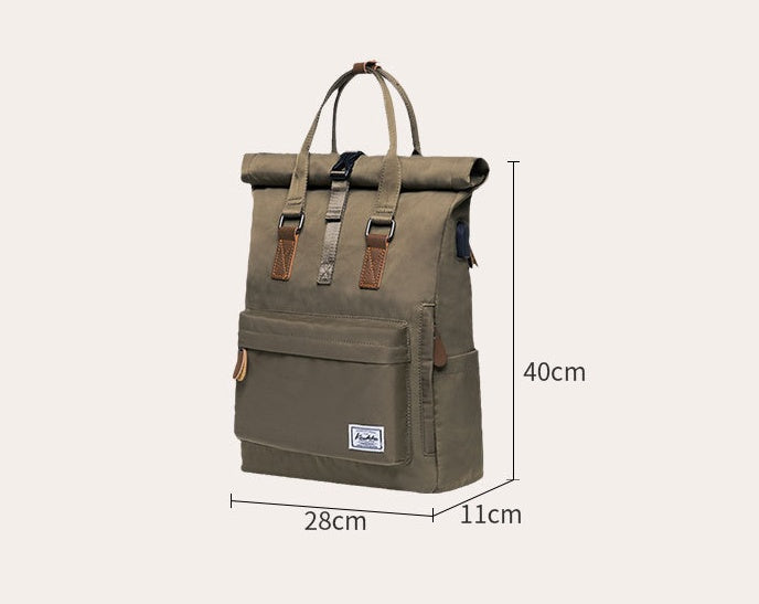 Sarah Express Casual Roll-Top Everyday Commuter Backpack