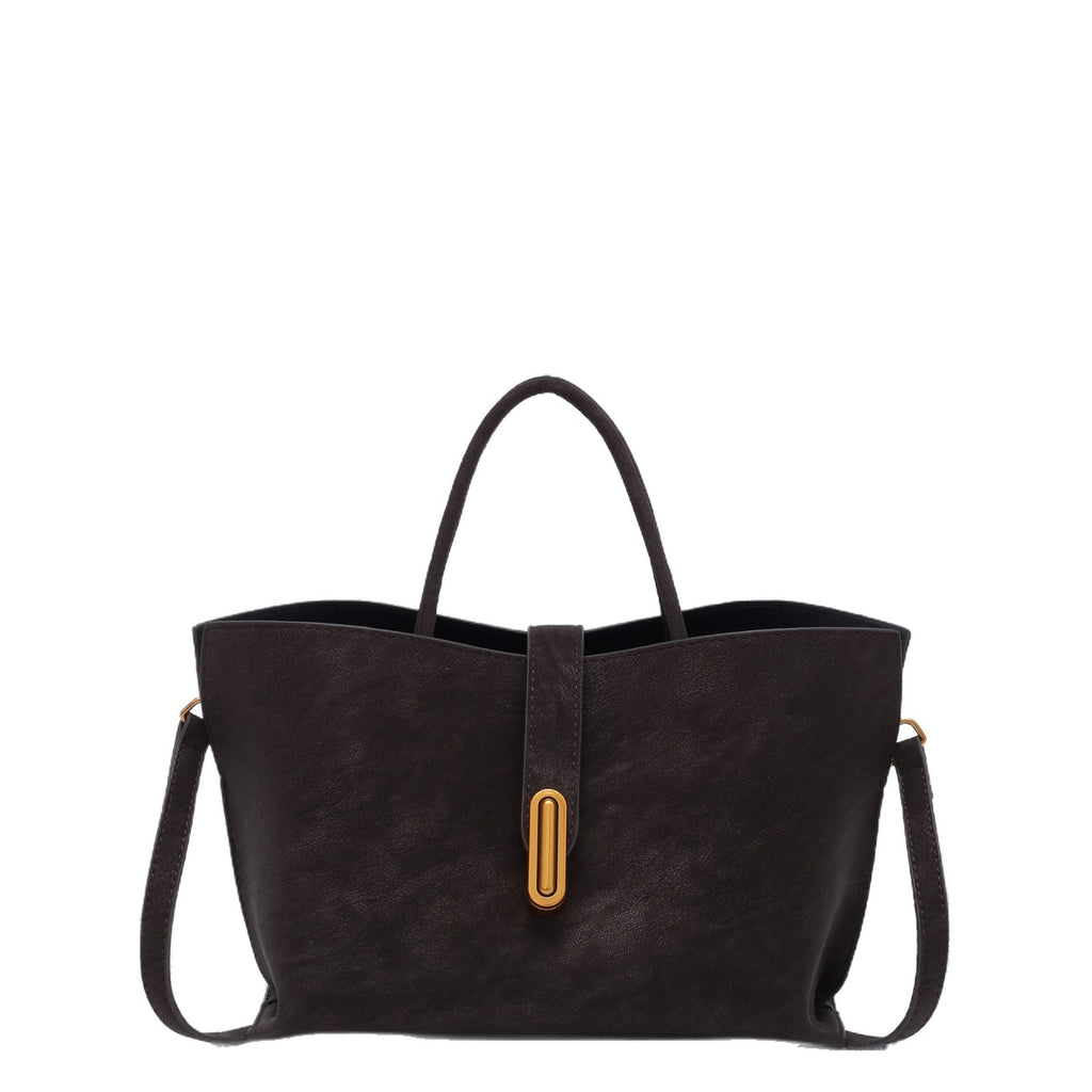 Sarah Express Minimalist Suede-Style Retro Tote Bag