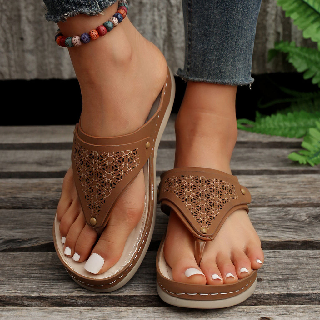 Sarah Express Women's Open-Toe Thong Beach Sandals