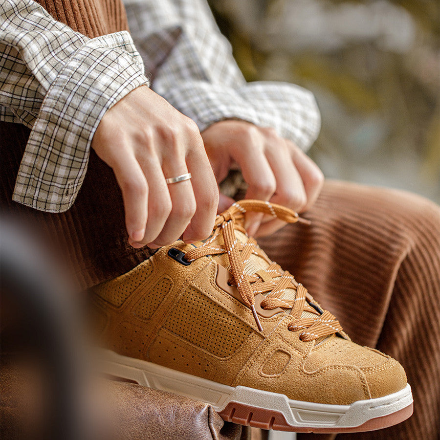 Sarah Express Retro Platform Lace-Up Bread Shoes
