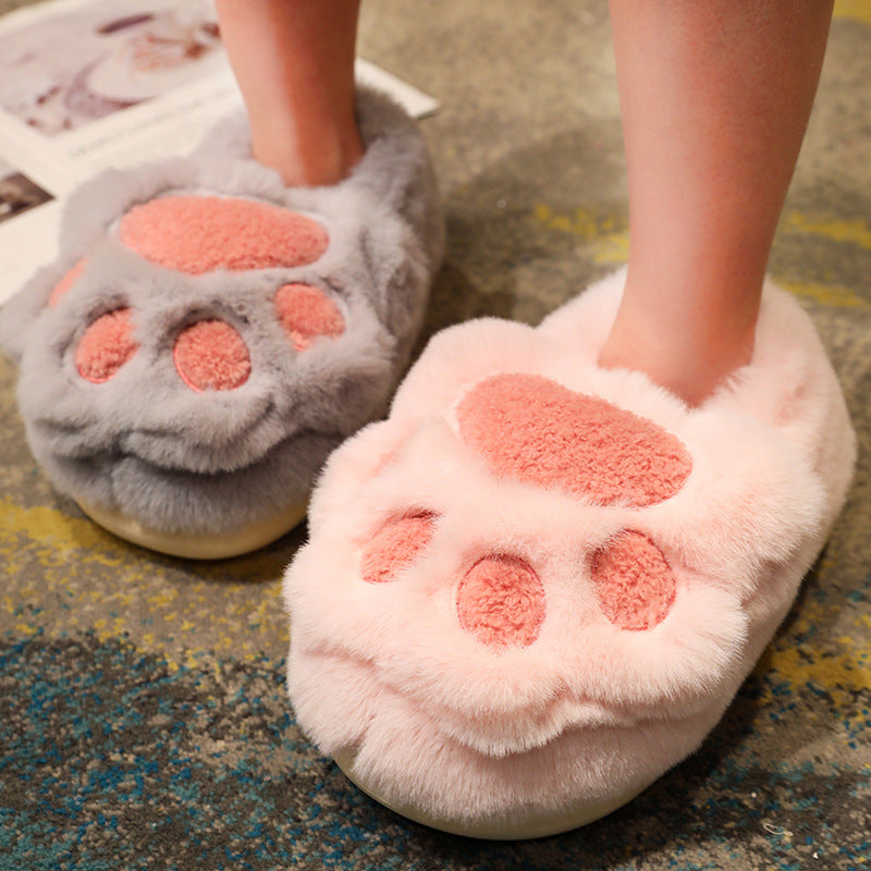 Sarah Express Plush Cat Claw Indoor Slippers