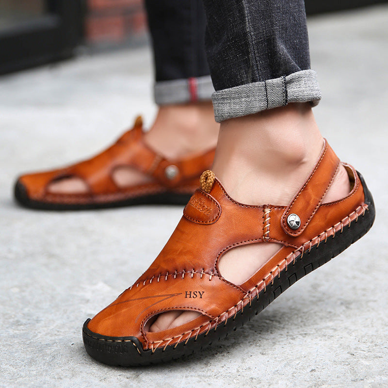 Sarah Express Men's Casual Closed-Toe Outdoor Sandals
