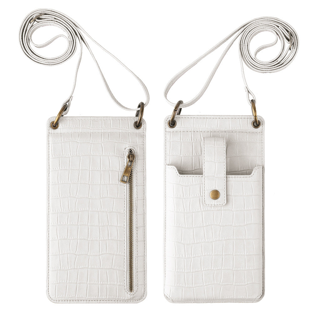 Sarah Express Crocodile Pattern Crossbody Phone Wallet Bag White