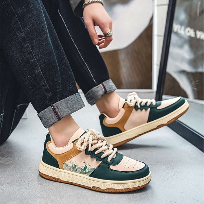 Sarah Express Men's Lightweight Lace-Up Platform Sneakers