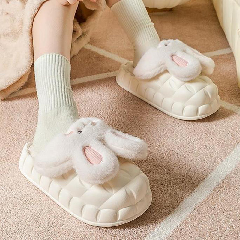 Sarah Express Unisex Rabbit Plush Washable House Slippers