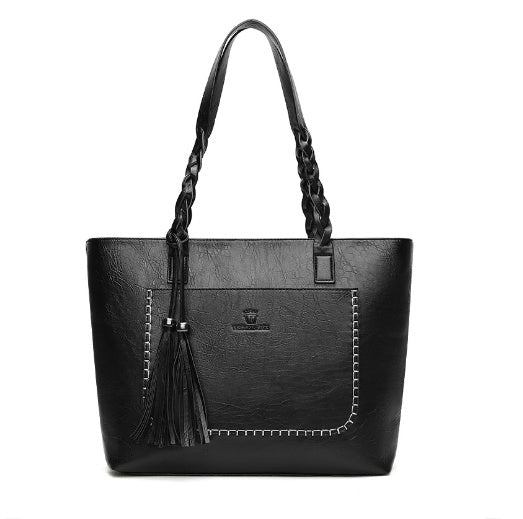 Sarah Express Braided Handle Tote Bag