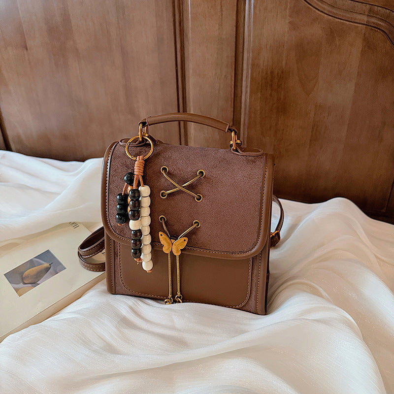 Sarah Express Textured PU Leather Crossbody Commuter Backpack