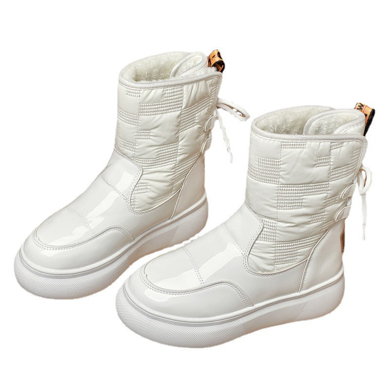 Sarah Express Velvet Lined Flat Ankle Boots